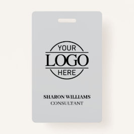 Light Gray Employee ID mit dem Logo für kundenspez Ausweis