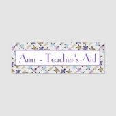 Light Gray Flows Personalisiert Namensschild (Vorderseite)