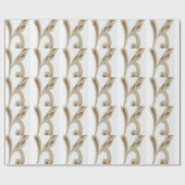 Light Gray Geometric Floral |Modern Summer Pattern Geschenkpapier (Flach)