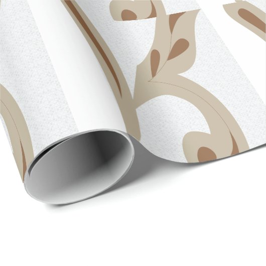 Light Gray Geometric Floral |Modern Summer Pattern Geschenkpapier (Rolleneckpunkt)