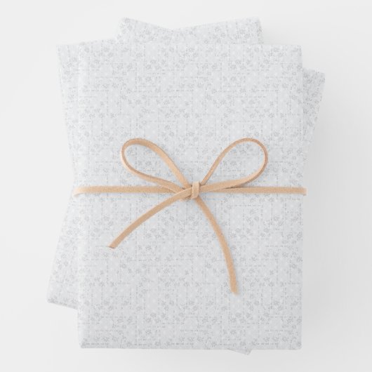 Light Gray Geometric Floral |Modern Summer Pattern Geschenkpapier Set (Beispiel)