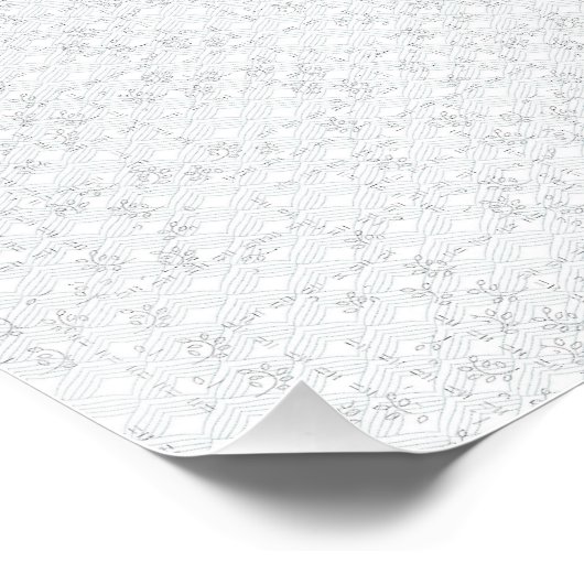 Light Gray Geometric Floral |Modern Summer Pattern Poster (Ecke)