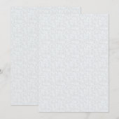 Light Gray Geometric Floral Pattern Dankeskarte (Vorne/Hinten)