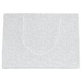 Light Gray Geometric Floral Pattern Große Geschenktüte (Vorderseite)