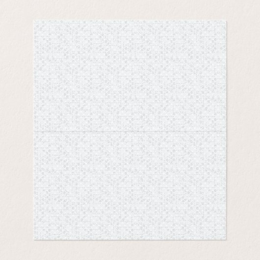 Light Gray Geometric Floral Pattern Visitenkarten (Innenseite Aufgefaltet)