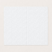 Light Gray Geometric Floral Pattern Visitenkarten (Innenseite Aufgefaltet)