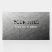 Light gray geometric mesh Triangle custom text Banner (Horizontal)