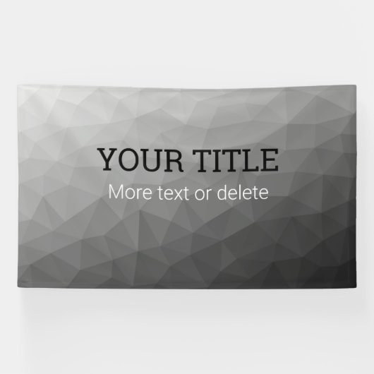 Light gray geometric mesh Triangle custom text Banner (Horizontal)