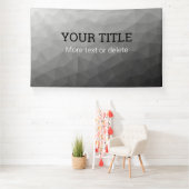 Light gray geometric mesh Triangle custom text Banner (Insitu)