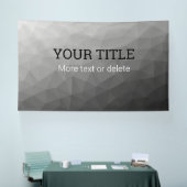 Light gray geometric mesh Triangle custom text Banner (Messe)