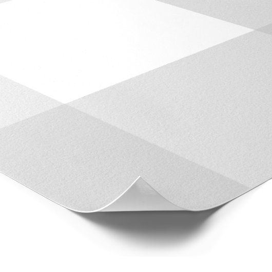 Light Gray Gingham Welcome Sign Poster (Ecke)