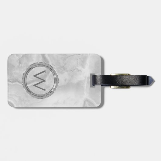 Light Gray Granite Stone Gepäckanhänger (Rückseite horizontal)