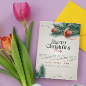 Light Gray & Green Weihnachts-Party Einladung