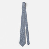 Light Gray Griry Muster auf Navy Blue Krawatte (Vorderseite)