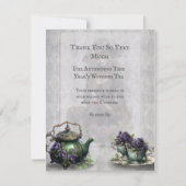 Light Gray Hexen Tee Danke Karte (Vorderseite)