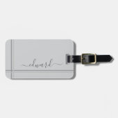Light Gray Individuelle Name Gepäckanhänger (Vorderseite horizontal)
