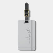 Light Gray Individuelle Name Gepäckanhänger (Vorderseite vertikal)