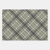 Light Gray Kariert Red Light Green Weihnachten Geschenkpapier Set (Vorderseite 3)