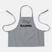 Light Gray Kids name Schürze (Vorderseite)