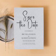 Light Gray Leinen Einfache Schwarze Schrift Save t