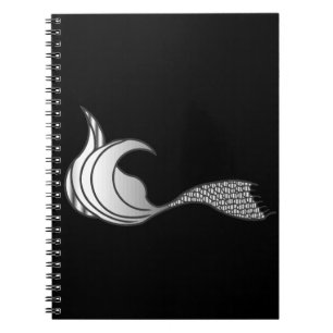 Light Gray Mermaid Schwanz - ohne Text Notizblock