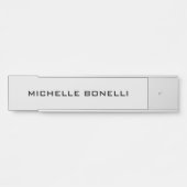 Light Gray Minimalistisch Schlicht Legible Modern Türschild (Vorderseite )