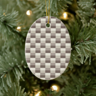 Light Gray Mists Color Blocks Keramik Ornament