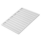 Light Gray Music Sheet Paper Notizblock (angewinkelt)