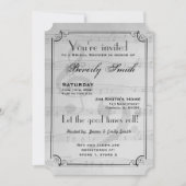 Light Gray Musical Brautparty Einladung (Vorderseite)