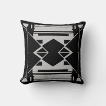 Light Gray on Black Symmetric Art Abstrakt Motif