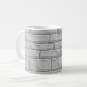 Light gray or white brick wall surface texture bac kaffeetasse (Vorderseite Links)