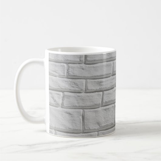 Light gray or white brick wall surface texture bac kaffeetasse (Links)