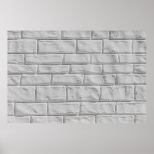 Light gray or white brick wall Texturoberfläche Poster