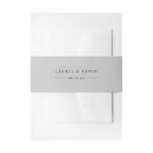 Light Gray Personalisiert Wedding Einladungsbanderole (Vorderseite Beispiel)
