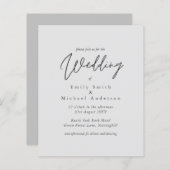 Light Gray Script Typografy Budget Wedding (Vorne/Hinten)