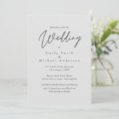 Light Gray Script Typografy Budget Wedding Einladung (Stehend Vorderseite)