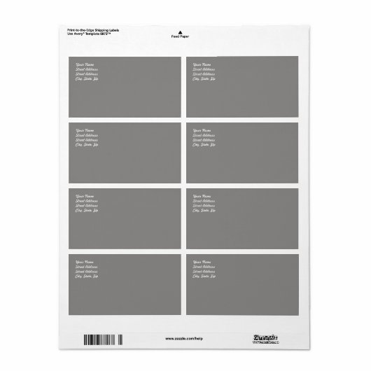 Light Gray Shipping Label (Vorne)