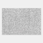 Light Gray Silver Glitzer Burgundy Brautparty Geschenkpapier Set (Vorderseite 3)