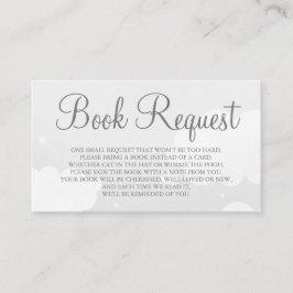 Light Gray Star Sky Book Request Card Visitenkarte