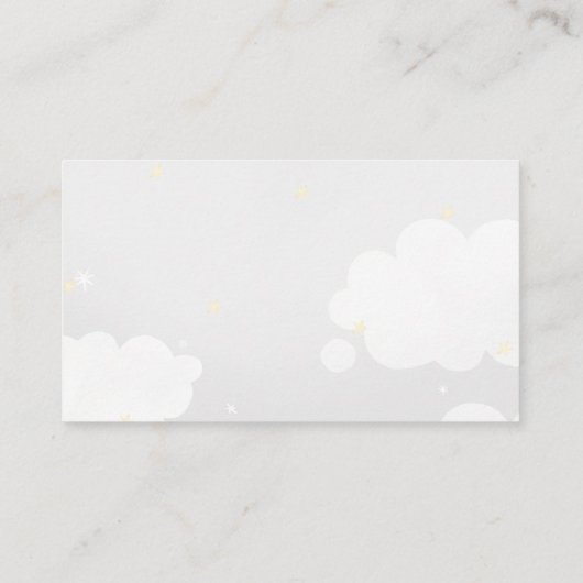 Light Gray Star Sky Book Request Card Visitenkarte (Rückseite)