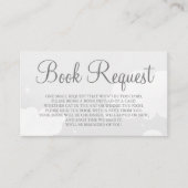 Light Gray Star Sky Book Request Card Visitenkarte (Vorderseite)