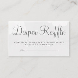 Light Gray Starry Sky Diaper Raffle Card Tickets Begleitkarte