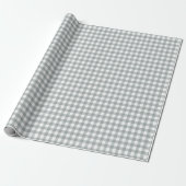 Light Gray und White Gingham Geschenkpapier (Ungerollt)