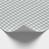 Light Gray und White Gingham Geschenkpapier (Ecke)
