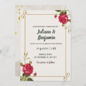 Light Grayish Orange and Dark Yellow wedding Einladung (Vorne/Hinten)