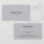 Light Grayn Burlap Linnen Texture Visitenkarte (Vorne/Hinten)