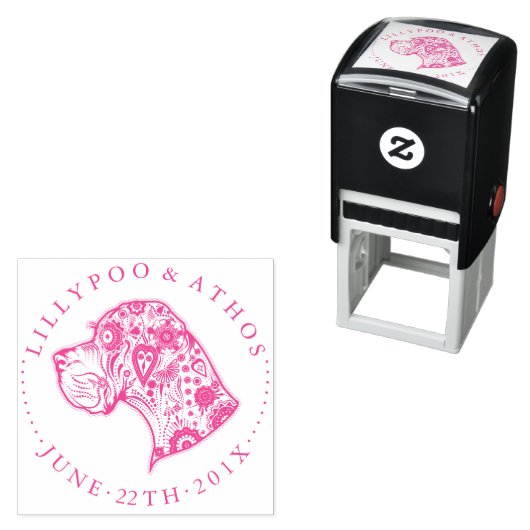 Light Great Dane Briefmarke Permastempel (Beispiel)