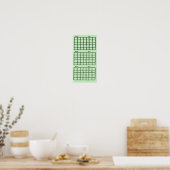 Light Green 3 Monate Calendar Poster (Küche)
