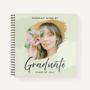 Light Green Add your Foto Custom Abschluss Guest Notizblock