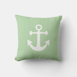 Light Green Anchor Kissen